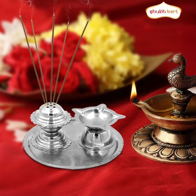 Shubhkart Mini Agarbatti Diya Thali