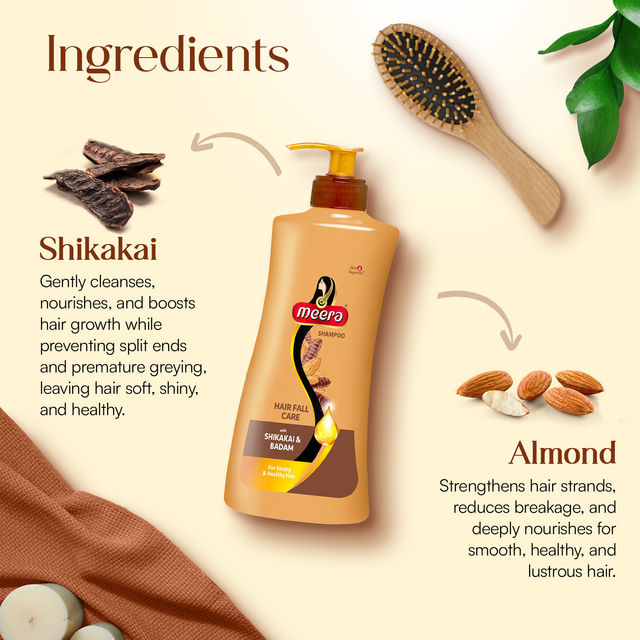 Meera Hairfall Care Shampoo With Goodness Of Badam and Shikakai For Men And Women