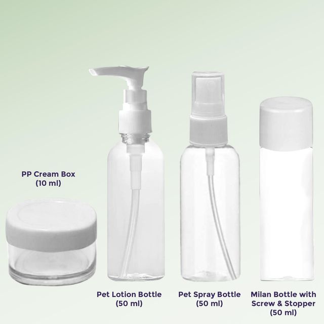 4-Pcs Travel Bottles Kit, Portable Refillable Toiletry Containers Set