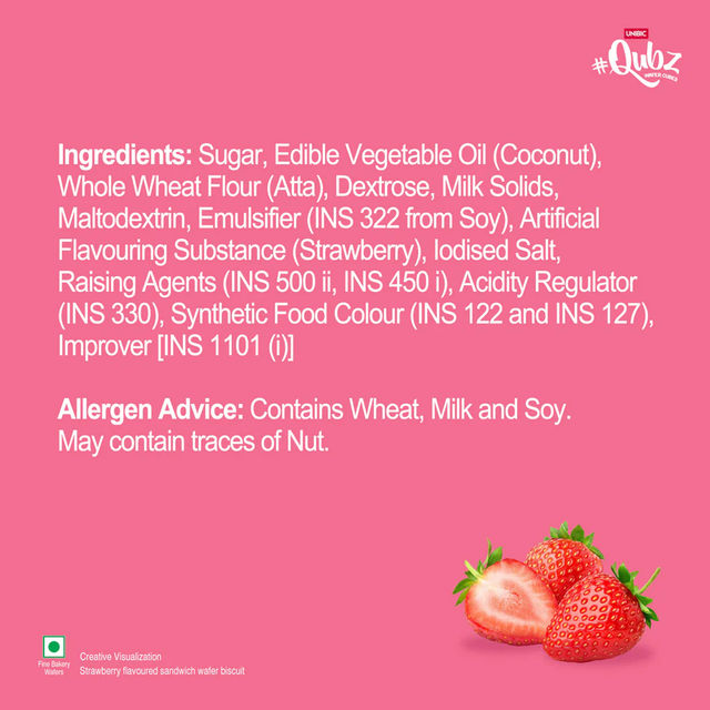 Unibic Qubz Strawberry Wafer Cubes