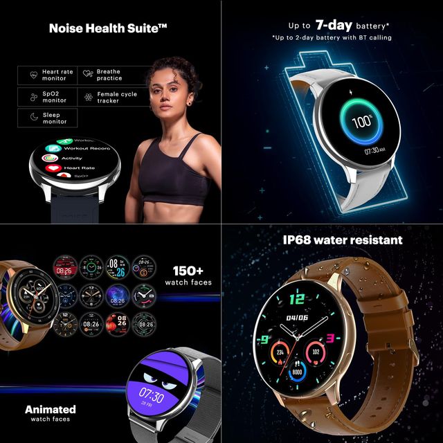 Noise  Vortex Plus Smartwatch with Bluetooth Calling | 1.46" Display - Black Link