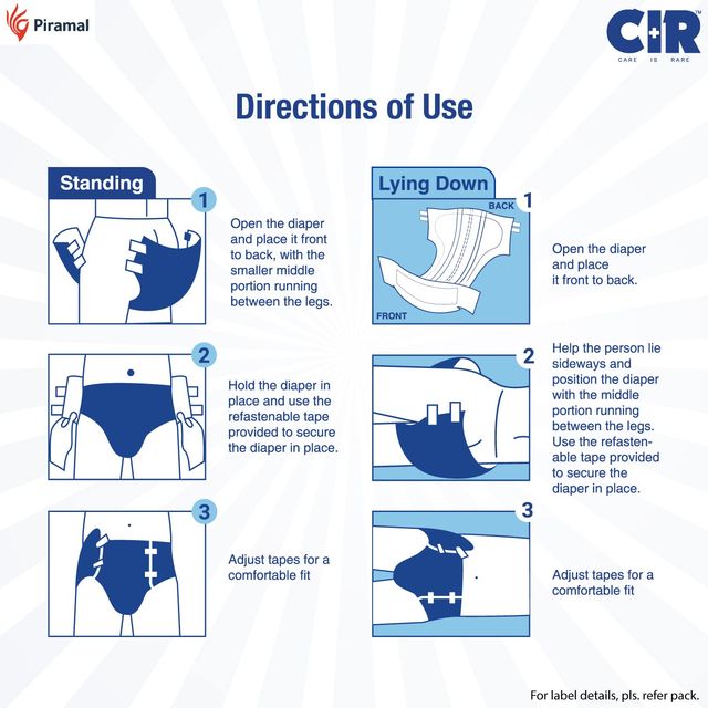 CIR Premium Adult Diapers Diapers Extra Large