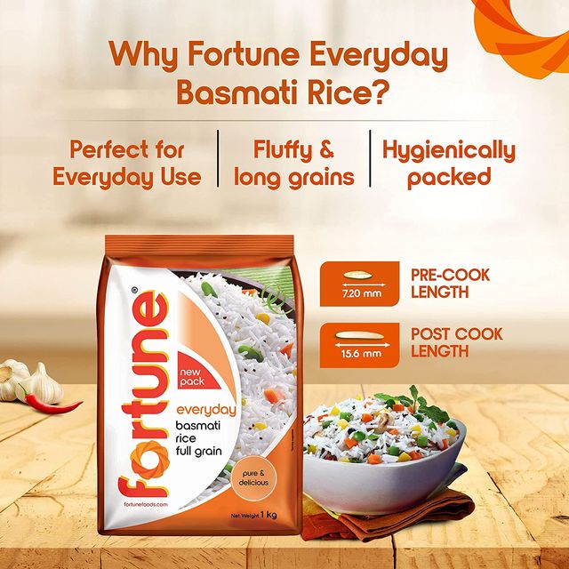 Fortune Everyday Basmati Rice 1 kg Combo