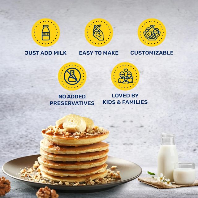 Ferrero Nutella Hazelnut Spread(180gms) & Pillsbury Butterscotch Flavour Pancake Mix 2-Minute Pancake Mix For Kids No-Preservatives(500gms) Combo