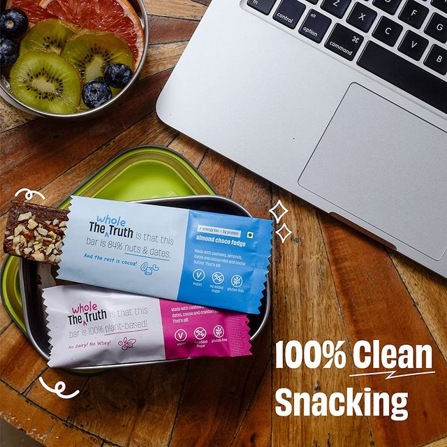 The Whole Truth Choco Cranberry Fudge Energy bar 40 g Combo