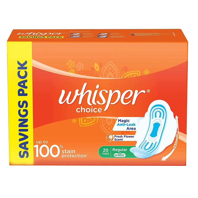 Whisper Choice Regular Sanitary Pads 20 pc Combo