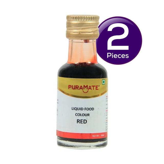 Puramate Liquid Food Colour- Red 30 ml Combo
