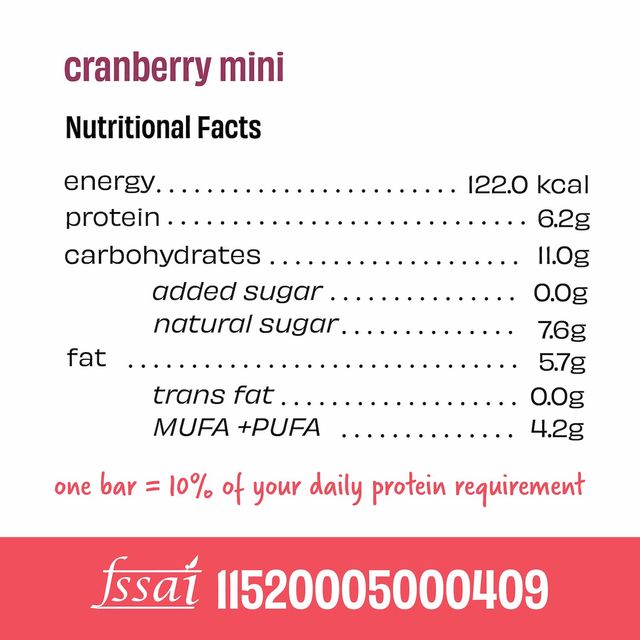 The Whole Truth Cranberry Protein Bar 27 g Combo