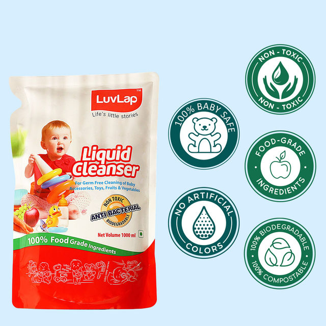LuvLap Cleanser Refill Pack Baby Detergent For Kids