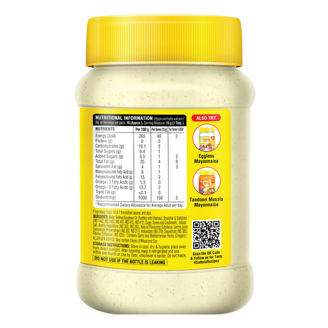 Saffola Garlic & Herbs Mayonnaise