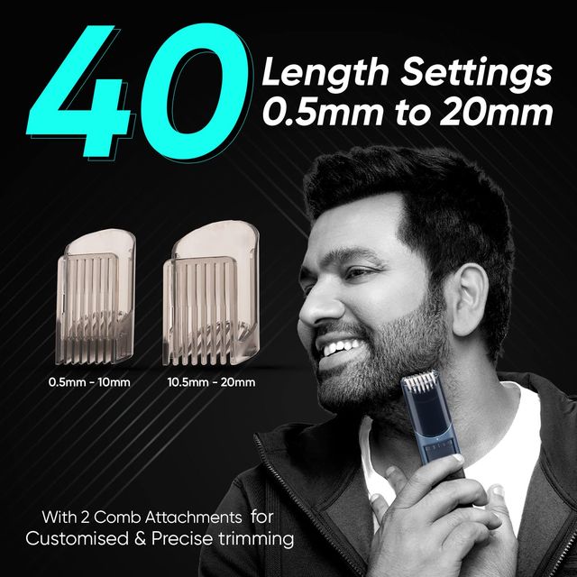 VEGA Smartone Series S2, Vhth-31 Fully Waterproof Trimmer 160 Min Runtime 40 Length Settings (Blue)