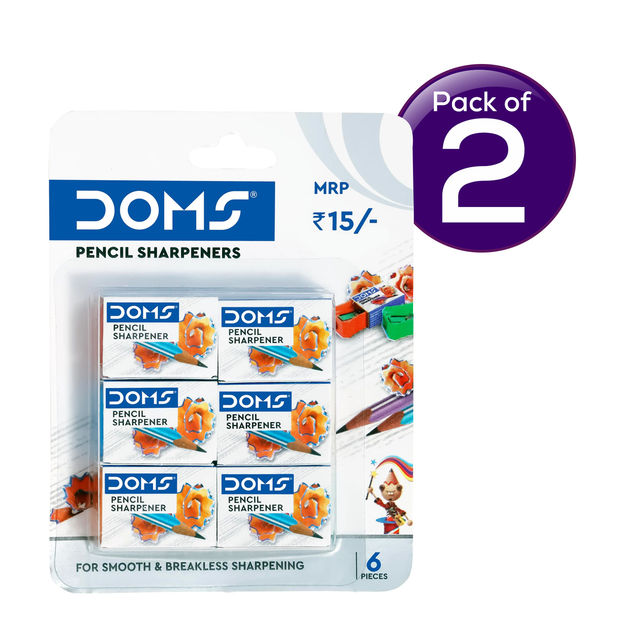 Doms Pencil Sharpener Blister 6 pc Combo