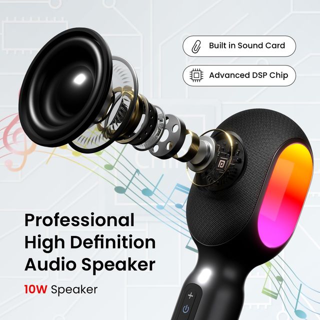 Portronics Dash 2 10 W Speaker - With Wireless Karaoke Mic