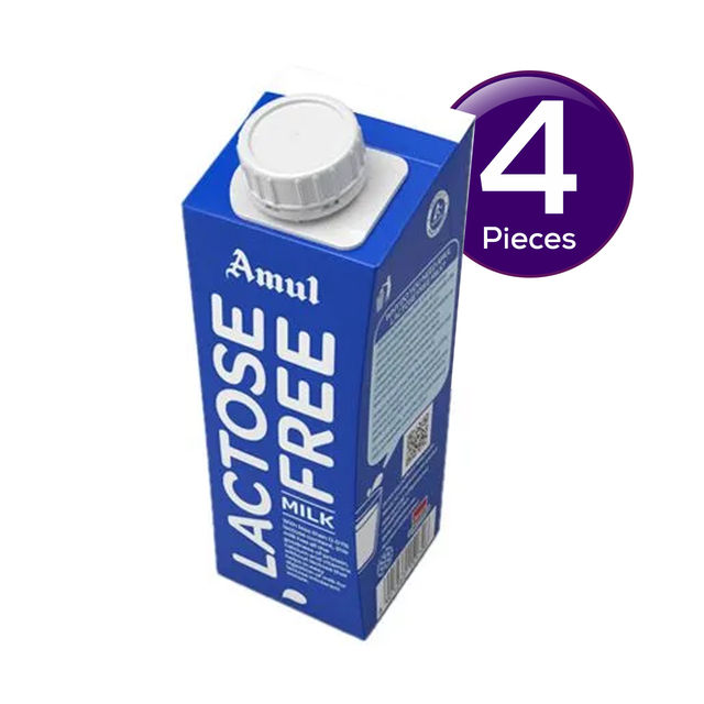 Amul Lactose Free Milk (Tetra Pack) 250 ml Combo