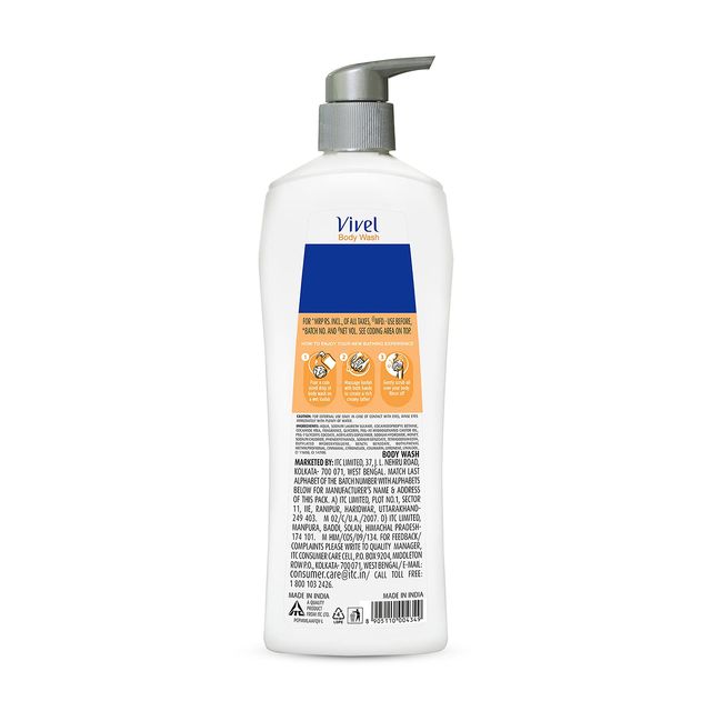 Vivel Body Wash Glycerin & Honey Moisturising Shower Gel For Glowing Skin Pump For Women And Men