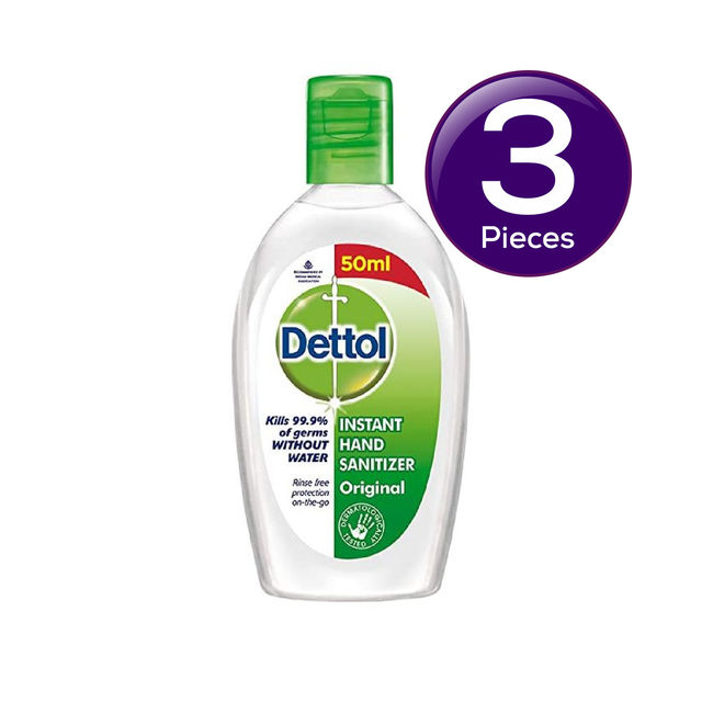 Dettol Original Instant Hand Sanitizer Bottle 52 ml X 3 Combo