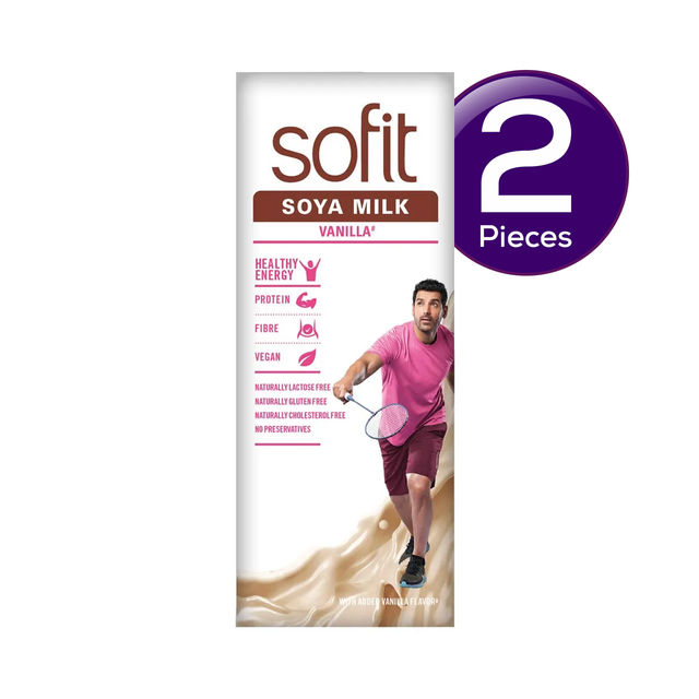 Sofit Soya drink Vanilla - Vegan Drink 180 ml Combo