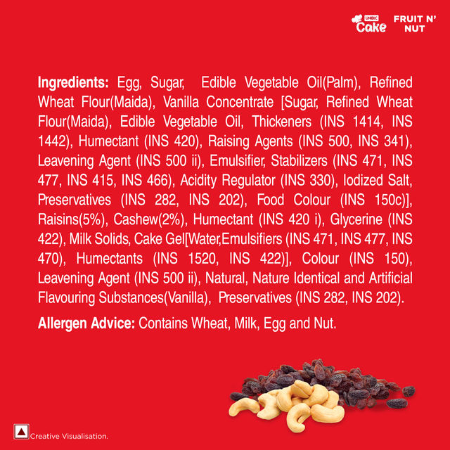 Unibic Fruit N' Nut Cake 140 g Combo