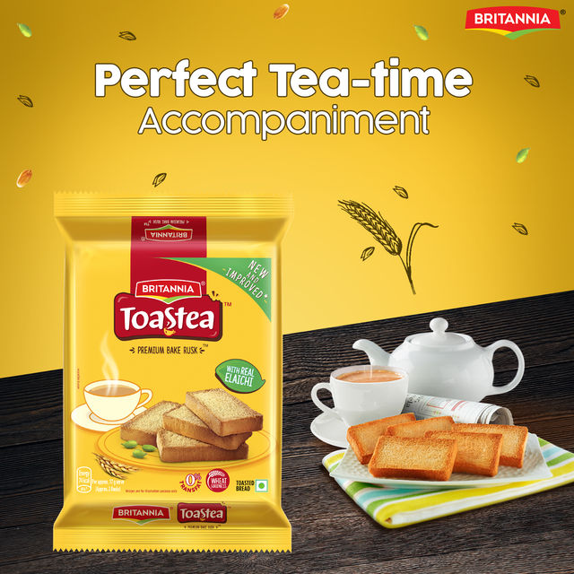 Britannia Toastea Premium Bake Rusk With Real Elaichi 668 g Combo