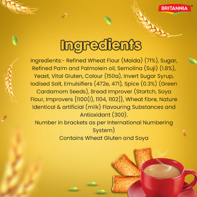 Britannia Toastea Premium Bake Rusk With Real Elaichi 668 g Combo