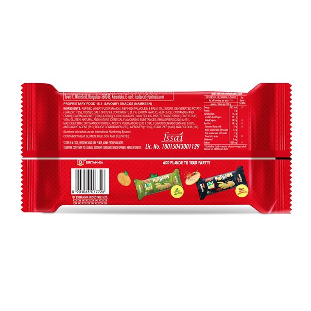 Britannia 50-50 Potazos Masti Masala Flavoured Crackers | Trans Fat-free