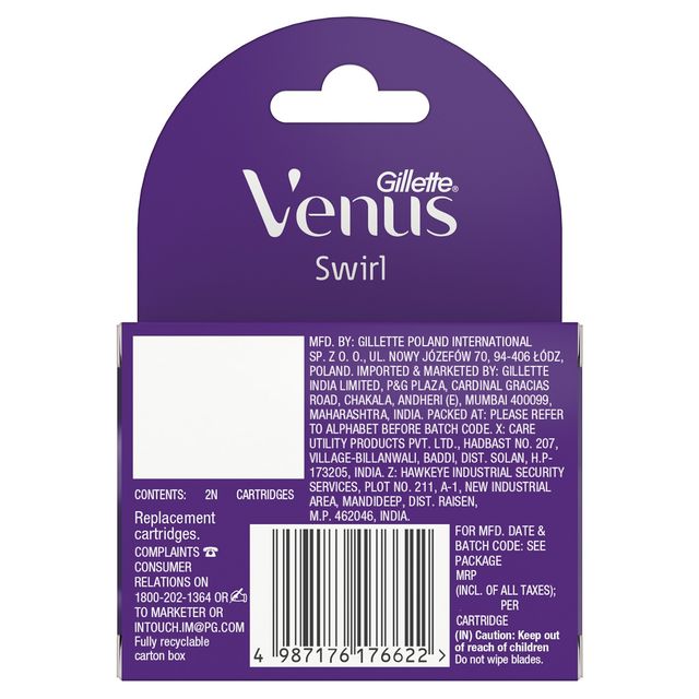 Gillette Venus Swirl Hair Removal Razor Cartridgeslong Lasting Smoothness