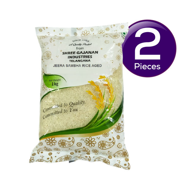 Gajanan Jeera Sambha Ghee Rice | Aged 1 kg Combo