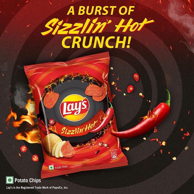 Lay's Potato Chips - Sizzling Hot Spicy Flavour 48 g Combo