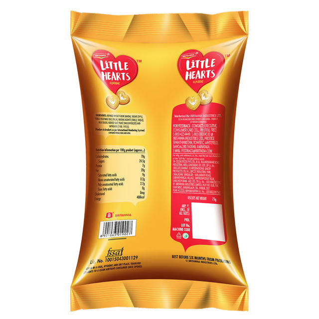Britannia Classic Little Hearts 75 gms Combo  
