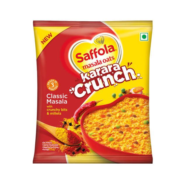 Saffola Masala Oats Karara Crunch, Tasty Snack, Classic Masala