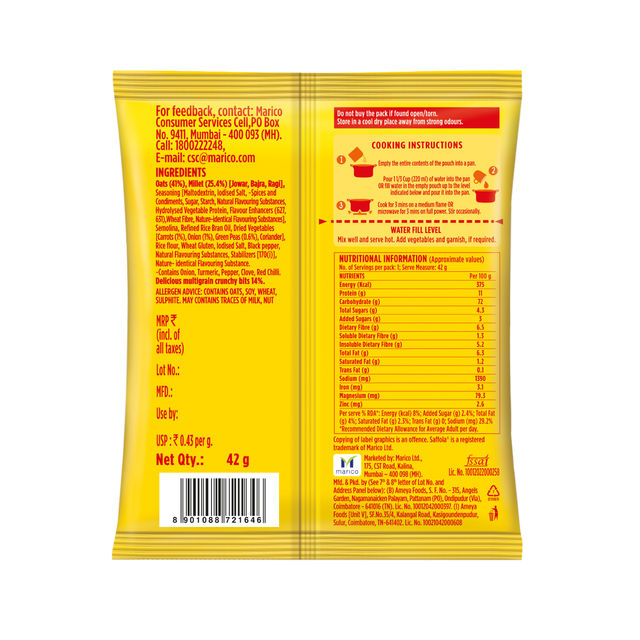 Saffola Masala Oats Karara Crunch, Tasty Snack, Classic Masala