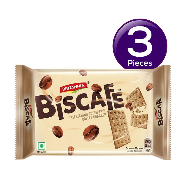 Britannia Biscafe | Refreshing Super Thin Coffee Cracker 100 g Combo