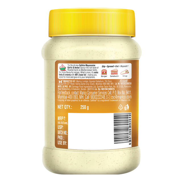 Saffola Garlic & Herbs Mayonnaise
