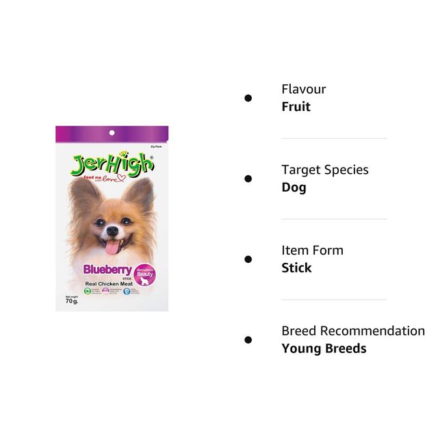 JerHigh Blueberry Stick Young Adult Dog Treat
