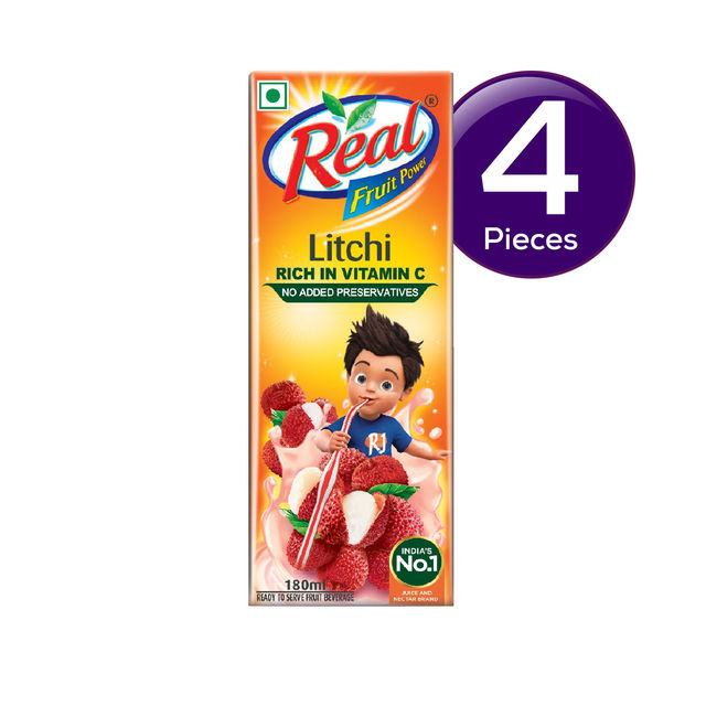 Real Litchi Juice Tetrapack 180 ml Combo