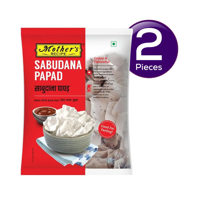 Mother's Recipe Papad - Sabudana With Rock Salt 70 g Combo