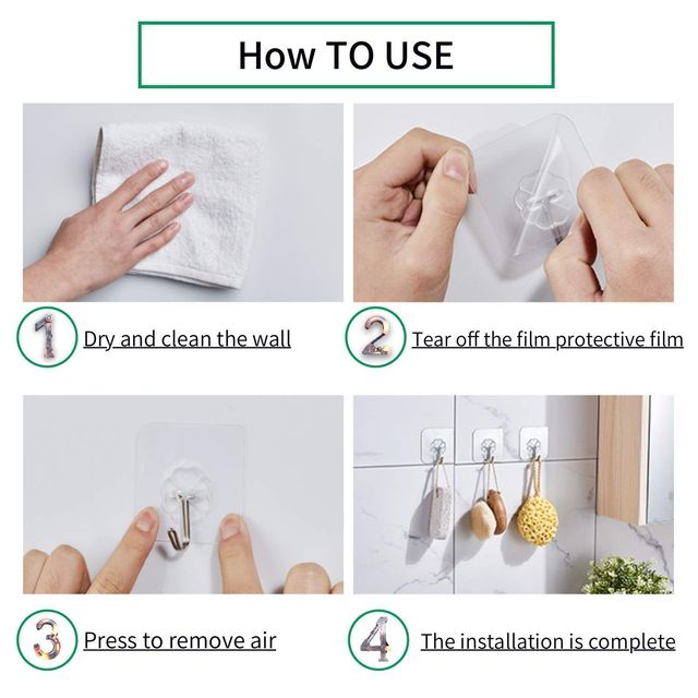 Se7En Self Adhesive Wall Hooks