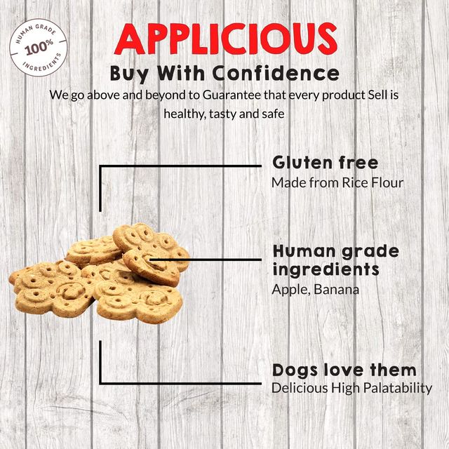 Goofy Tails Applicious Apple & Banana Biscuits For Dogs & Puppies Gluten Free