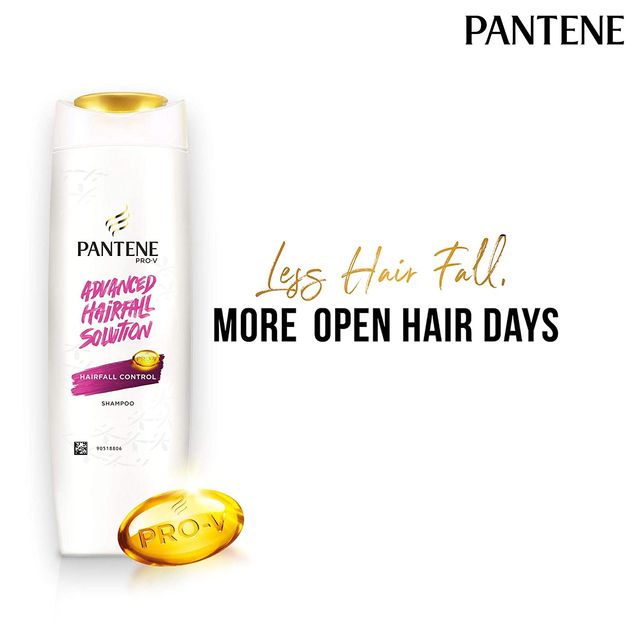 Pantene Hairscience Hairfall Control Shampoo, Lesser Hair Fall With Vitamin B 180 ml Combo