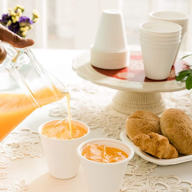 Vinay Trading 220ml Bagasse Cups for Hot and Cold Beverages