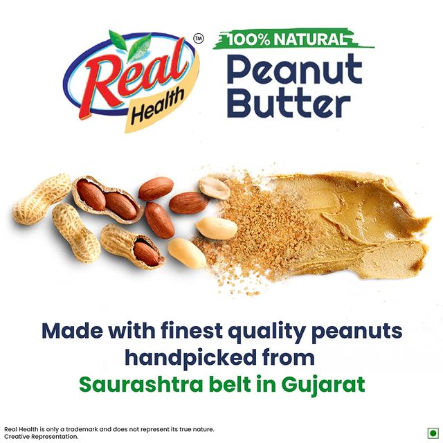 Real 100% Natural Peanut Butter -Crunchy| No added Sugar, Salt & Oil