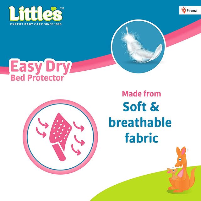 Littles Expert Baby Care Easy Dry Bed Protector For Kids | Blue | 0 - 3 years