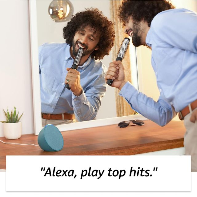 Amazon Echo Pop Smart Speaker with Alexa and Bluetooth – Purple