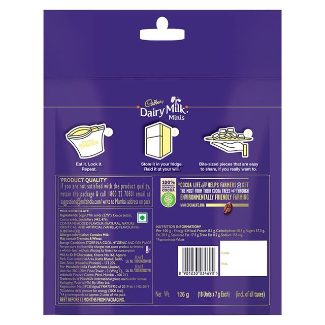 Cadbury Dairy Milk Chocolate Home Treats 119 g Combo