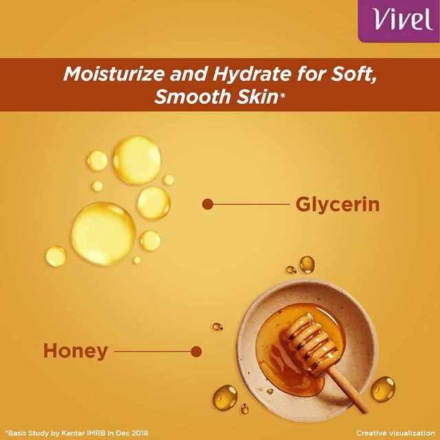 Vivel Body Wash Glycerin & Honey Moisturising Shower Gel For Glowing Skin Pump For Women And Men