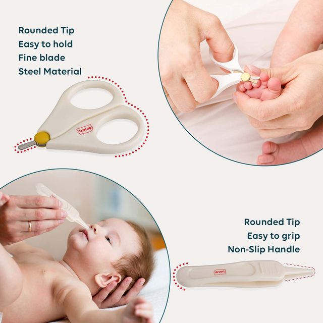 LuvLap 4in1 Nail Grooming Set Baby Cutter For Kids | White | 0 - 3 years