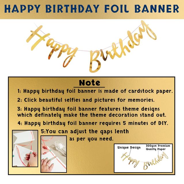 Party Propz Birthday Decoration Items Kit | 1 Pcs Banner-8 Pcs Confetti Balloons & 1 Pcs LED Light