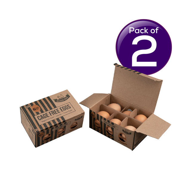 The Good Egg Co. Cage Free Eggs, 6 Pieces - Portein Rich, Veg Feed, Infertile 6 pc Combo