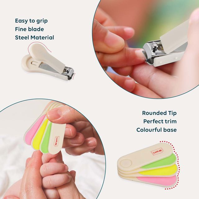 LuvLap 4in1 Nail Grooming Set Baby Cutter For Kids | White | 0 - 3 years