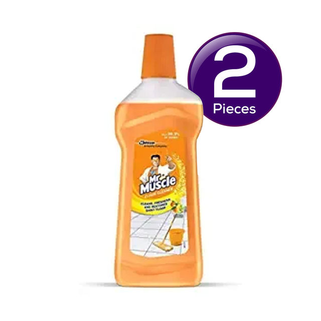 Mr Muscle Sparkling Floor Cleaner Liquid Lemon Citrus, Kills 99.9% Germs 1 l Combo